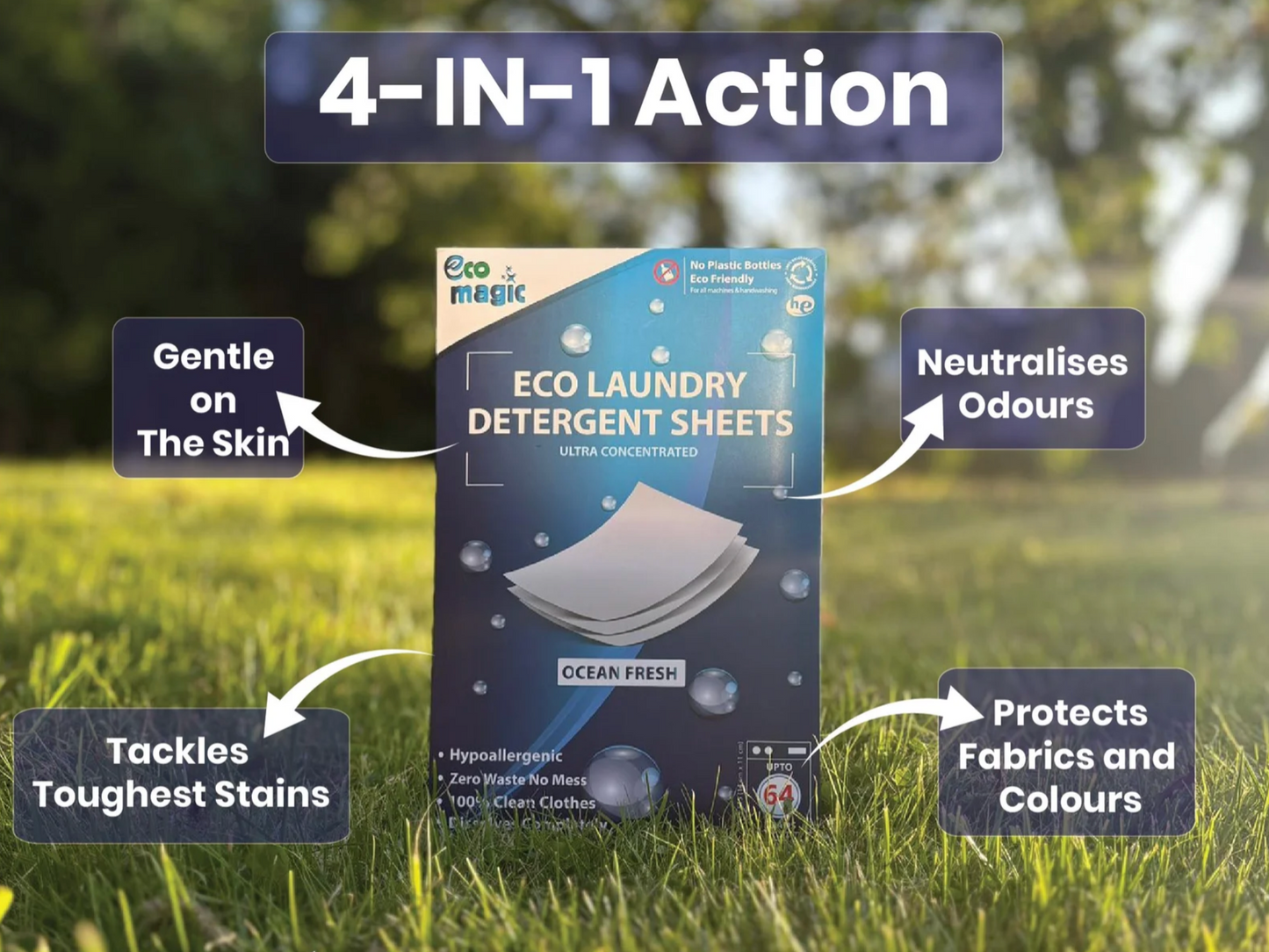 Eco Laundry Detergent Sheets - Ocean Fresh